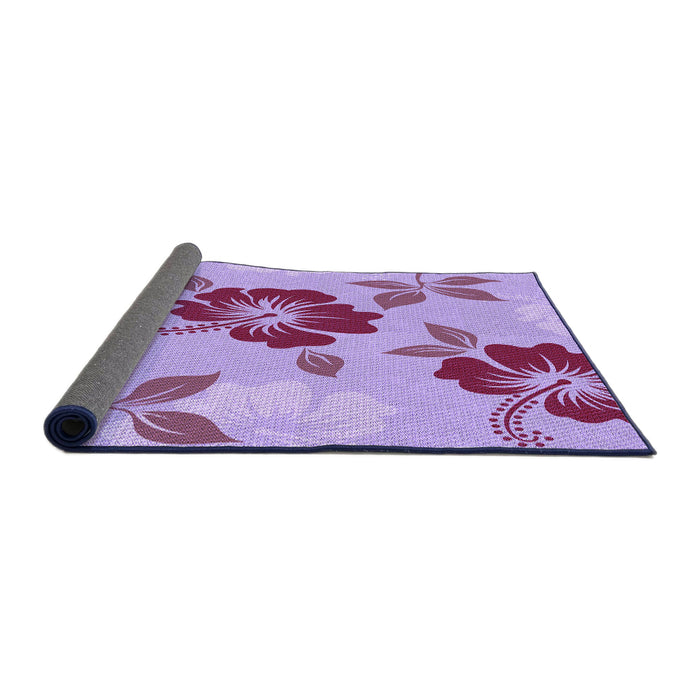 Thickness of Patterned Orchid Purple Rug, pat1797pur