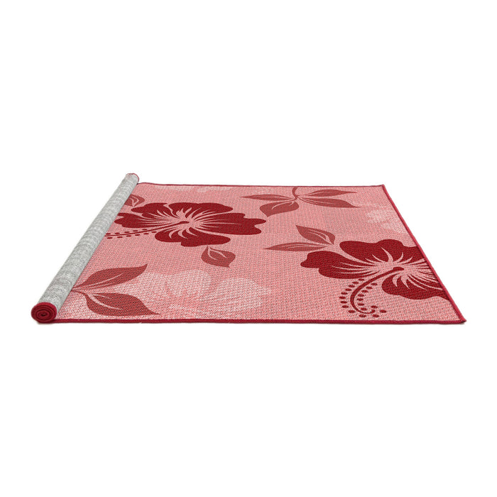 Sideview of Machine Washable Transitional Pastel Pink Rug, wshpat1797rd