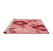 Sideview of Machine Washable Transitional Pastel Pink Rug, wshpat1797rd