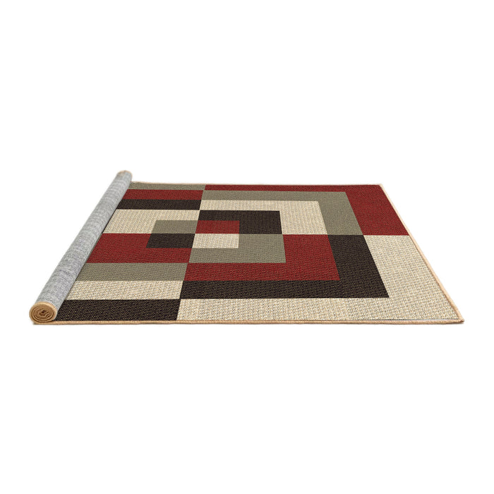 Sideview of Machine Washable Transitional Light French Beige Brown Rug, wshpat1798brn