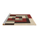 Sideview of Machine Washable Transitional Light French Beige Brown Rug, wshpat1798brn