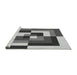 Sideview of Machine Washable Transitional Dark Gray Rug, wshpat1798gry