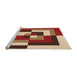 Sideview of Machine Washable Transitional Brown Sand Brown Rug, wshpat1798org