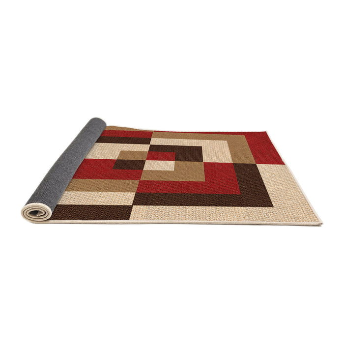 Thickness of Patterned Brown Sand Brown Rug, pat1798org