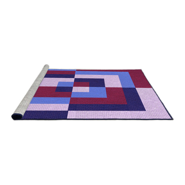 Sideview of Machine Washable Transitional Dark Magenta Purple Rug, wshpat1798pur