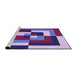 Sideview of Machine Washable Transitional Dark Magenta Purple Rug, wshpat1798pur