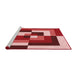 Sideview of Machine Washable Transitional Pastel Red Pink Rug, wshpat1798rd