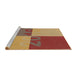 Sideview of Machine Washable Transitional Chestnut Red Rug, wshpat1799brn