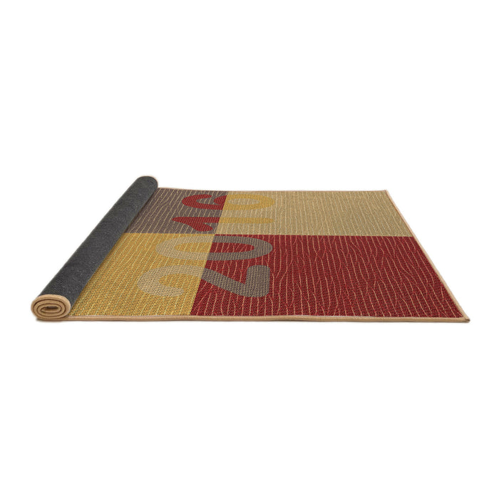 Thickness of Patterned Chestnut Red Rug, pat1799brn