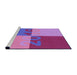 Sideview of Machine Washable Transitional Purple Rug, wshpat1799pur