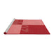 Sideview of Machine Washable Transitional Red Rug, wshpat1799rd