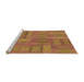 Sideview of Machine Washable Transitional Orange Rug, wshpat18org