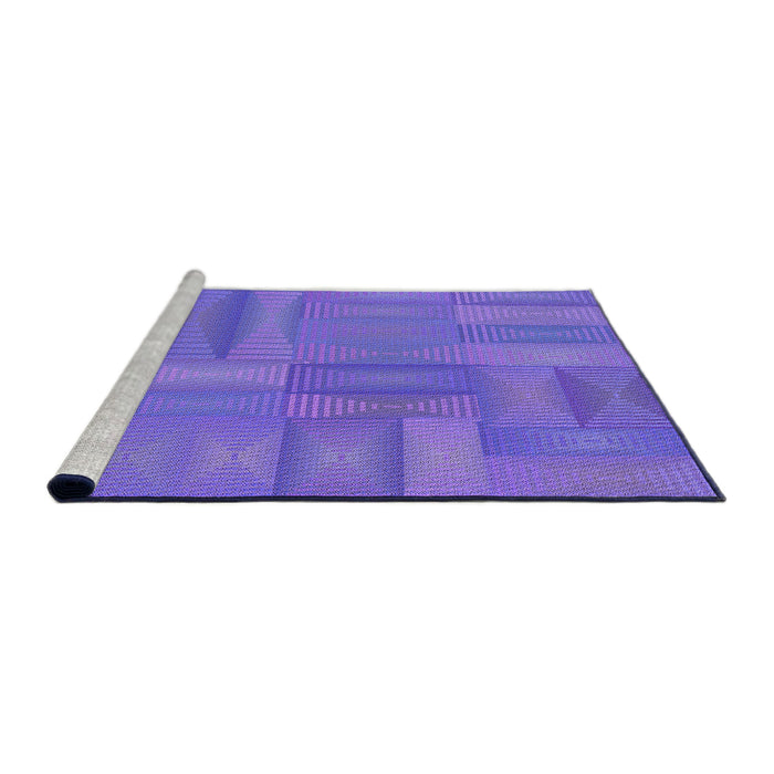 Sideview of Machine Washable Transitional Purple Mimosa Purple Rug, wshpat18pur