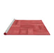 Sideview of Machine Washable Transitional Red Rug, wshpat18rd