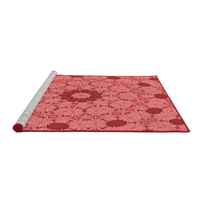 Sideview of Machine Washable Transitional Red Rug, wshpat180rd