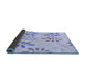 Thickness of Patterned Lavender Blue Rug, pat1800blu