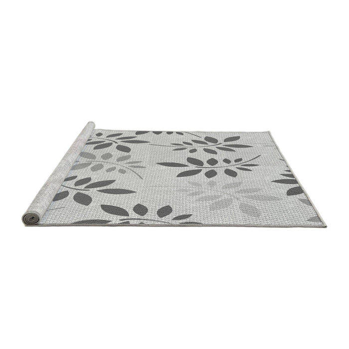 Sideview of Machine Washable Transitional Platinum Gray Rug, wshpat1800gry