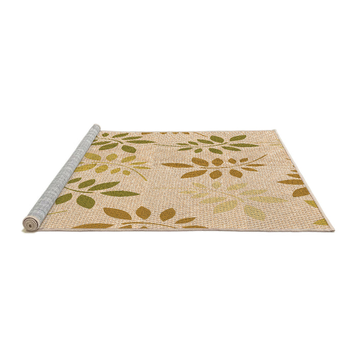 Sideview of Machine Washable Transitional Golden Blonde Gold Rug, wshpat1800org