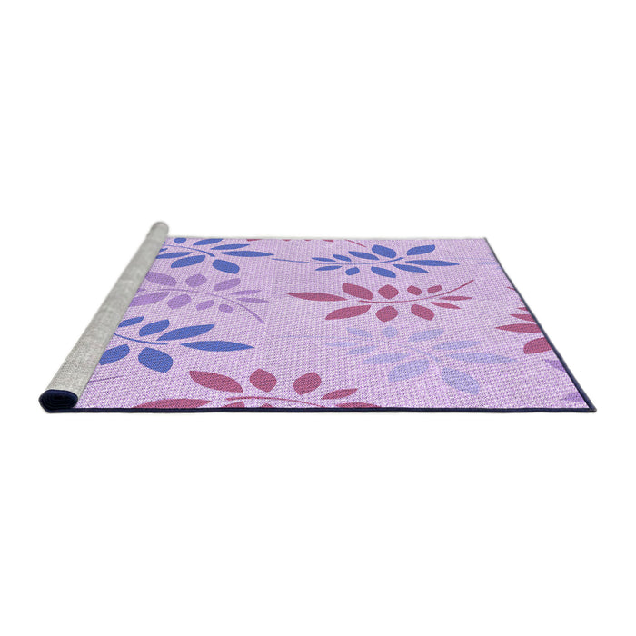 Sideview of Machine Washable Transitional Purple Rug, wshpat1800pur