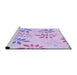 Sideview of Machine Washable Transitional Purple Rug, wshpat1800pur