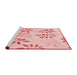 Sideview of Machine Washable Transitional Light Rose Pink Rug, wshpat1800rd