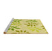 Sideview of Machine Washable Transitional Brown Rug, wshpat1800yw