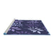 Sideview of Machine Washable Transitional Periwinkle Purple Rug, wshpat1801blu