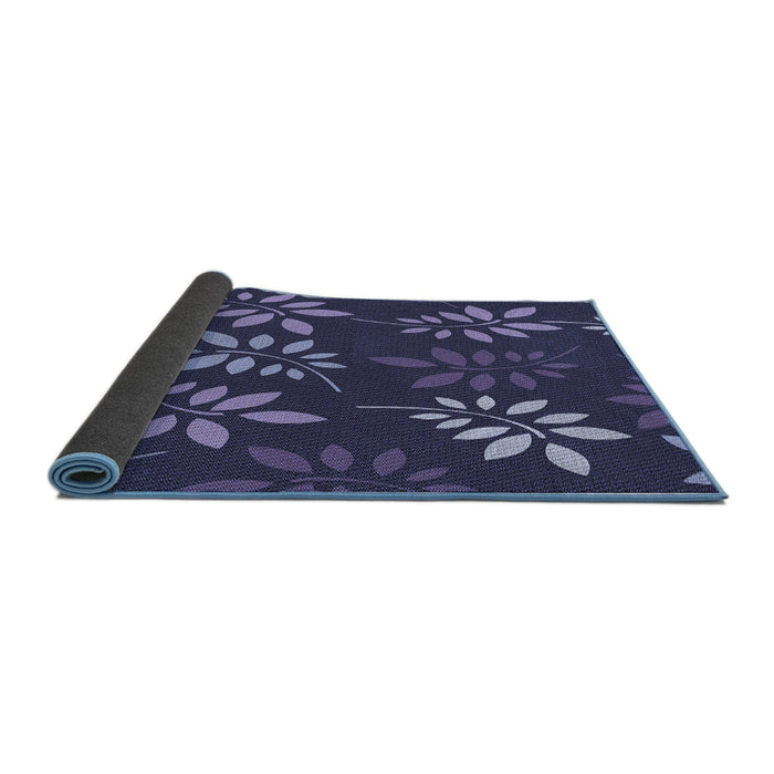 Thickness of Patterned Periwinkle Purple Rug, pat1801blu