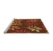 Sideview of Machine Washable Transitional Dark Red Rug, wshpat1801org