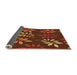 Thickness of Patterned Dark Red Rug, pat1801org