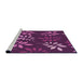 Sideview of Machine Washable Transitional Orchid Purple Rug, wshpat1801pur