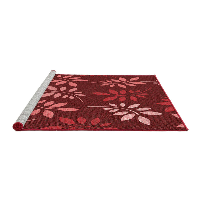Sideview of Machine Washable Transitional Red Rug, wshpat1801rd