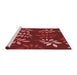 Sideview of Machine Washable Transitional Red Rug, wshpat1801rd