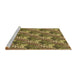 Sideview of Machine Washable Transitional Dark Bronze Brown Rug, wshpat1803brn