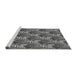 Sideview of Machine Washable Transitional Gray Rug, wshpat1803gry