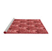 Sideview of Machine Washable Transitional Red Rug, wshpat1803rd