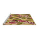 Sideview of Machine Washable Transitional Yellow Orange Rug, wshpat1804org