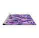 Sideview of Machine Washable Transitional Amethyst Purple Rug, wshpat1804pur