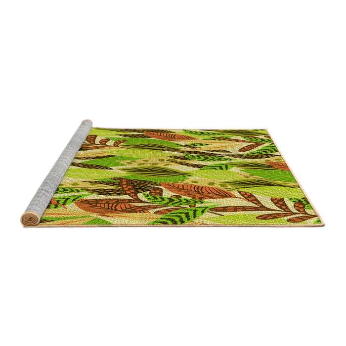 Sideview of Machine Washable Transitional Dark Bronze Brown Rug, wshpat1804yw