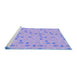 Sideview of Machine Washable Transitional Purple Rug, wshpat1805blu