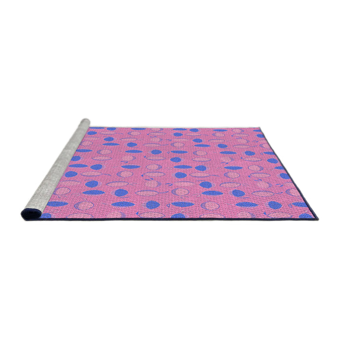 Sideview of Machine Washable Transitional Violet Purple Rug, wshpat1805pur