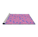 Sideview of Machine Washable Transitional Violet Purple Rug, wshpat1805pur