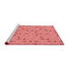 Sideview of Machine Washable Transitional Light Coral Pink Rug, wshpat1805rd