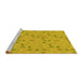 Sideview of Machine Washable Transitional Orange Gold Rug, wshpat1805yw