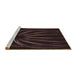 Sideview of Machine Washable Transitional Dark Brown Rug, wshpat1806brn