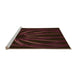 Sideview of Machine Washable Transitional Chocolate Brown Rug, wshpat1806org