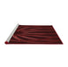 Sideview of Machine Washable Transitional Saffron Red Rug, wshpat1806rd