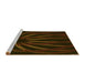 Sideview of Machine Washable Transitional Dark Bronze Brown Rug, wshpat1806yw