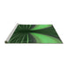 Sideview of Machine Washable Transitional Dark Forest Green Rug, wshpat1807grn