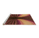 Sideview of Machine Washable Transitional Deep Red Rug, wshpat1807org